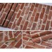 Akea Nonstick Flat Faux Brick Stone Wallpaper Roll 3D Effect Blocks Vintage Home Decoration Multi Countryside Red