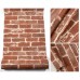 Akea Nonstick Flat Faux Brick Stone Wallpaper Roll 3D Effect Blocks Vintage Home Decoration Multi Countryside Red